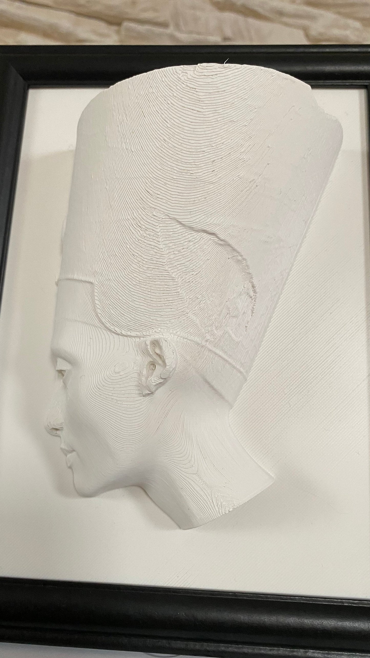 Framed Nefertiti Egyptian Statue / 3D printed