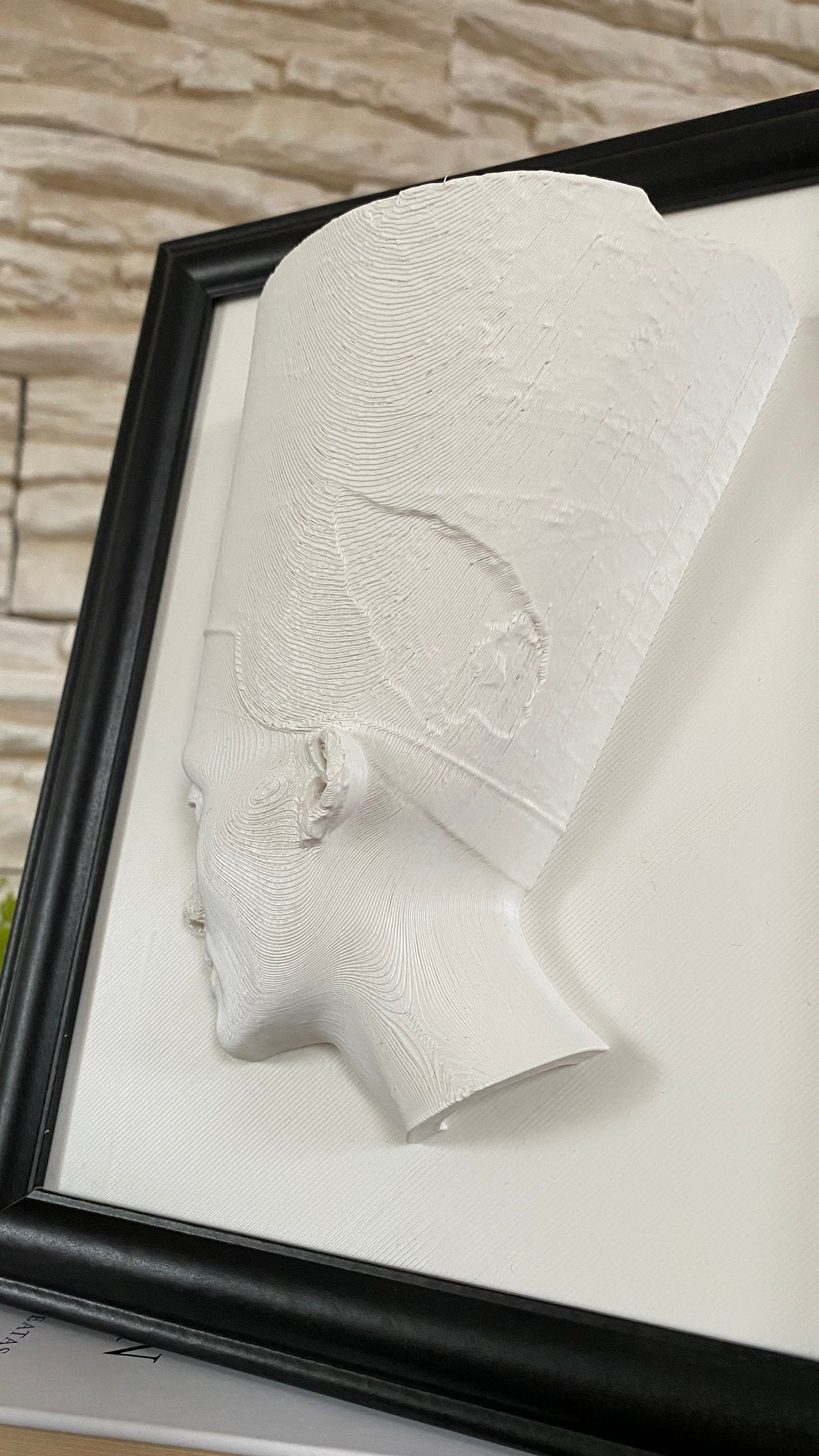 Framed Nefertiti Egyptian Statue / 3D printed