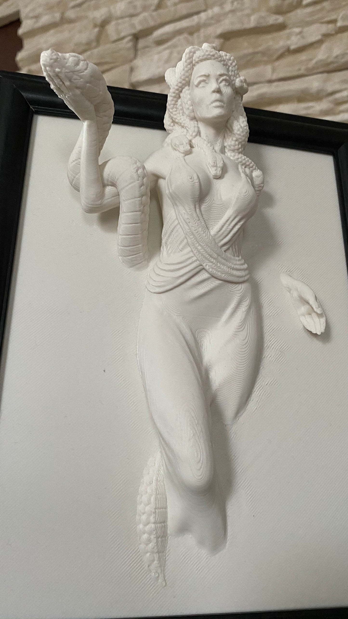 Medusa Figure Wall Art / 3D Printed