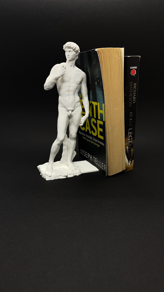 3D printed David by Michelangelo statue bookend with fine details