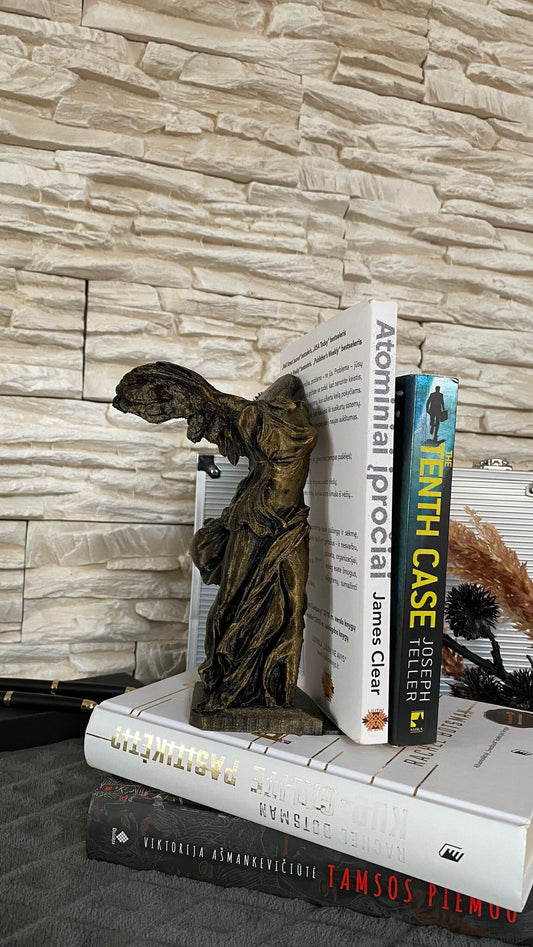 Antique Gold Victory Statue Bookend / 3D printed