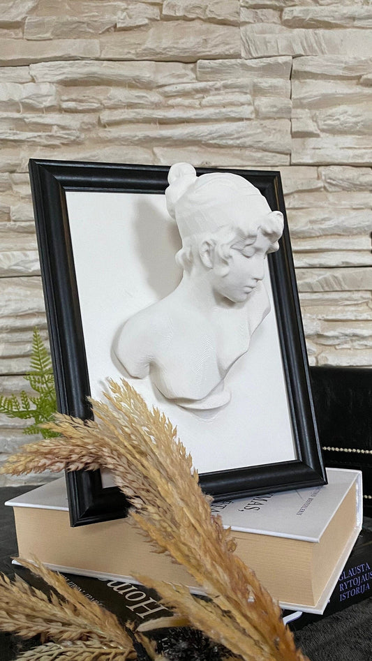 Sappho Bust statue Framed / 3D printed