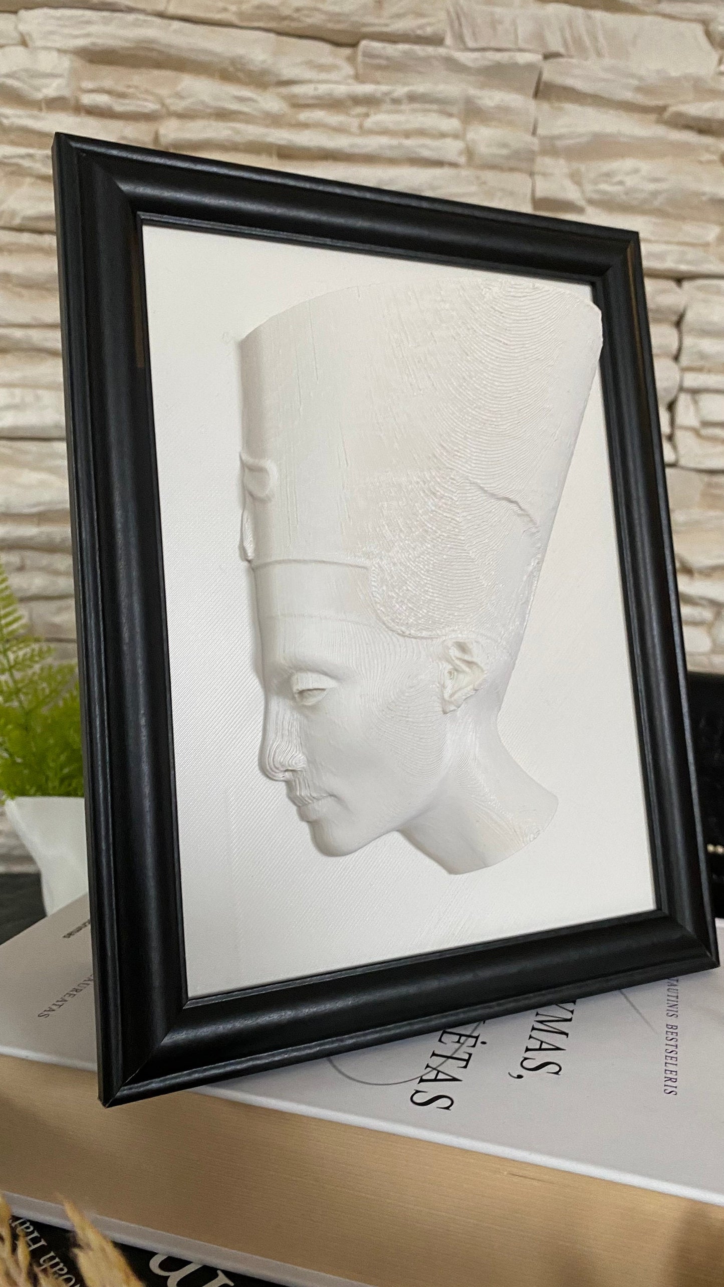 Framed Nefertiti Egyptian Statue / 3D printed