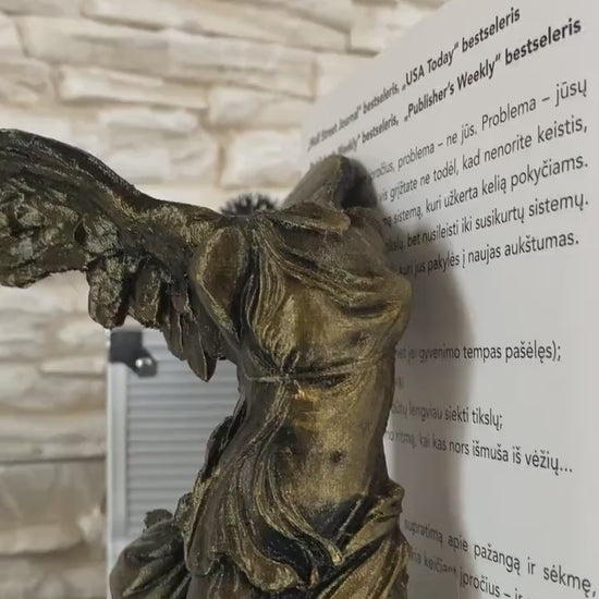 Antique Gold Victory Statue Bookend / 3D printed