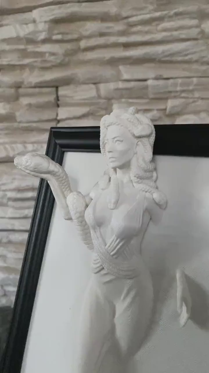 Medusa Figure Wall Art / 3D Printed